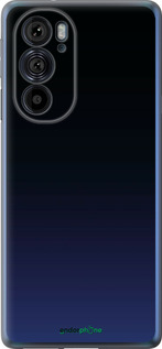 Силиконовый чехол Градиент в тёмно - синем стиле для Motorola Edge 30 Pro - 6542u-2826 изображение 