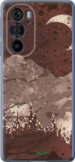 Силиконовый чехол С изображением лунного пейзажа в ночном лесу для Motorola Edge 30 Pro - 6546u-2826 изображение 