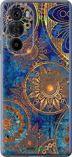 Силиконовый чехол Золотой узор для Motorola Edge 30 Pro - 678u-2826 изображение 