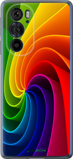 Силиконовый чехол Радужный вихрь для Motorola Edge 30 Pro - 747u-2826 изображение 
