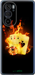 Силиконовый чехол Горящие карты для Motorola Edge 30 Pro - 839u-2826 изображение 