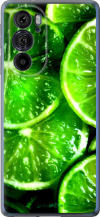 Силиконовый чехол Зелёные дольки лимона для Motorola Edge 30 Pro - 852u-2826 изображение 