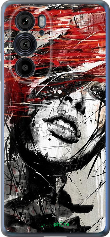 Силиконовый чехол Лицо девушки для Motorola Edge 30 Pro - 1162u-2826 изображение 