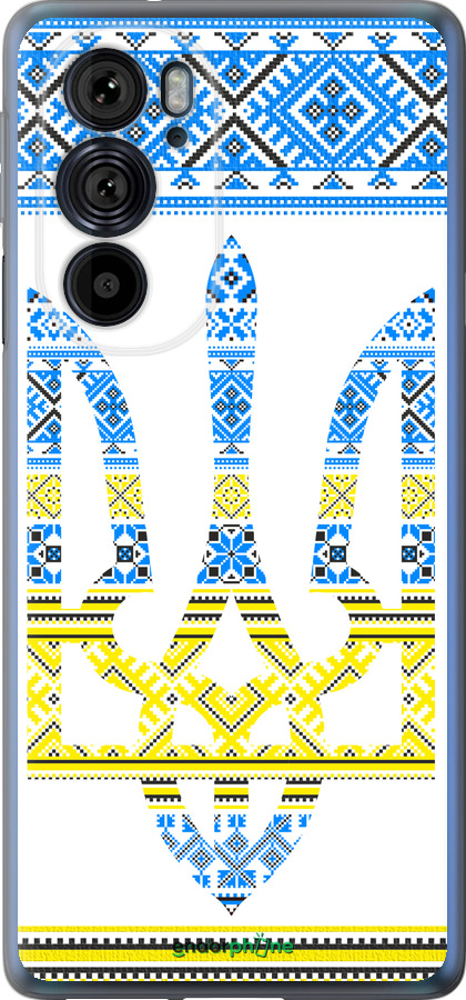 Силіконовий чехол Герб - вишиванка жовто-блакитна  для Motorola Edge 30 Pro - 1197u-2826 изображение 