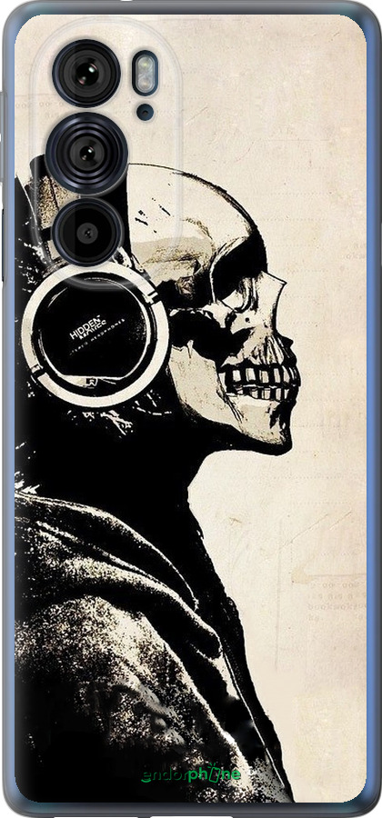 Силиконовый чехол Скелет-меломан v2 для Motorola Edge 30 Pro - 1200u-2826 изображение 