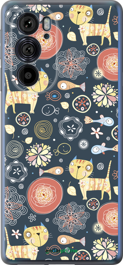 Силиконовый чехол Котята v4 для Motorola Edge 30 Pro - 1224u-2826 изображение 