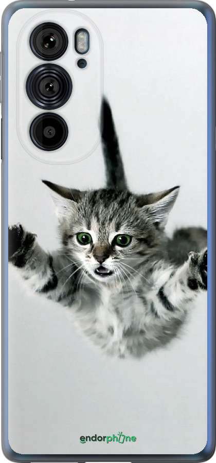 Силиконовый чехол Летящий котёнок для Motorola Edge 30 Pro - 2322u-2826 изображение 