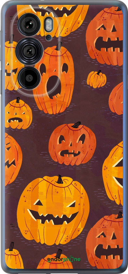 Силиконовый чехол Тыквы на Хеллоуин для Motorola Edge 30 Pro - 233u-2826 изображение 