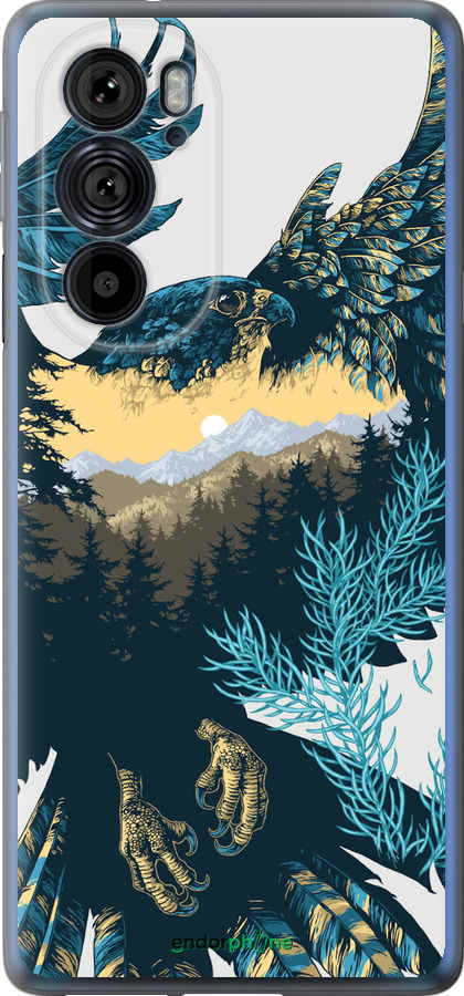 Силиконовый чехол Арт-орел на фоне природы для Motorola Edge 30 Pro - 3983u-2826 изображение 