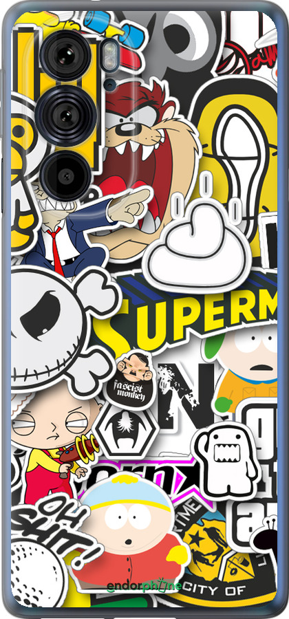 Силиконовый чехол Popular logos для Motorola Edge 30 Pro - 4023u-2826 изображение 