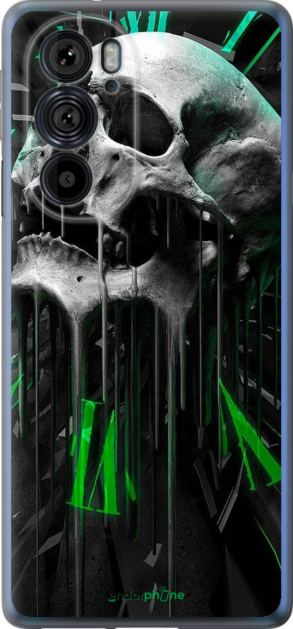 Силиконовый чехол Череп-часы для Motorola Edge 30 Pro - 4100u-2826 изображение 