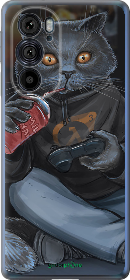 Силіконовий чехол gamer cat для Motorola Edge 30 Pro - 4140u-2826 изображение 