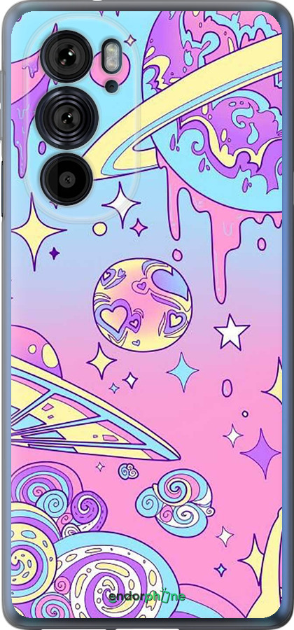 Силиконовый чехол Розовая галактика для Motorola Edge 30 Pro - 4146u-2826 изображение 