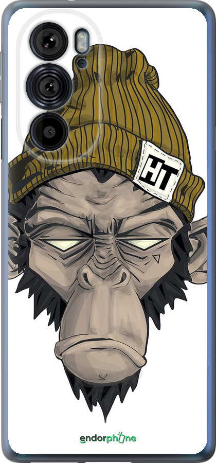 Силиконовый чехол Обезьяна в шапке для Motorola Edge 30 Pro - 4183u-2826 изображение 