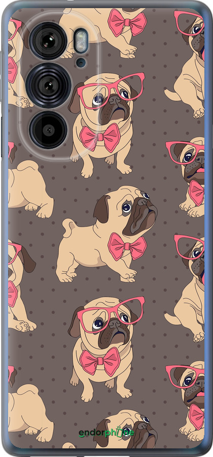 Силиконовый чехол мопсики 2 для Motorola Edge 30 Pro - 4362u-2826 изображение 