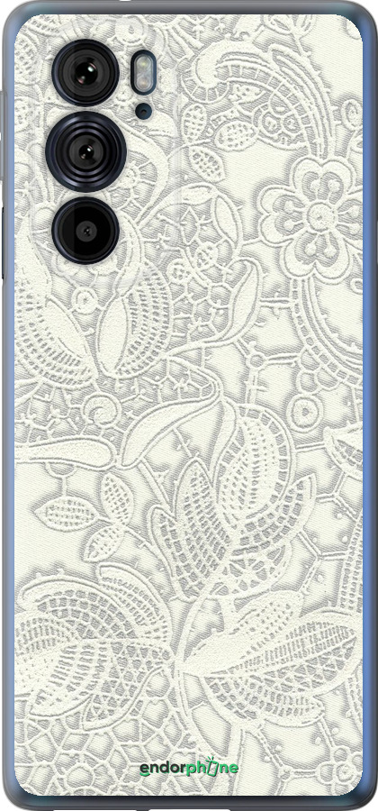 Силиконовый чехол Белое кружево для Motorola Edge 30 Pro - 4383u-2826 изображение 