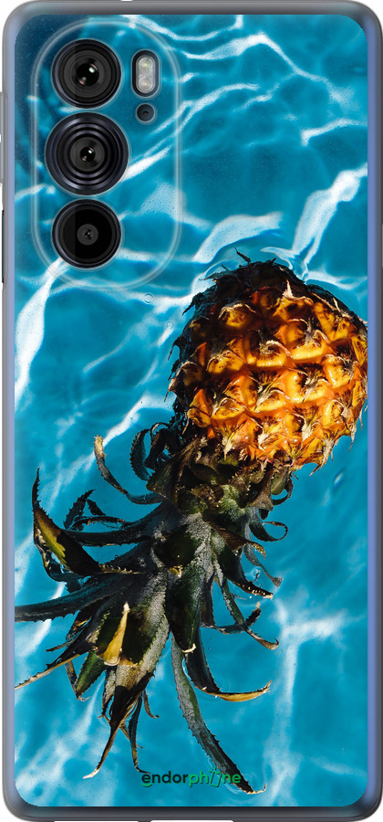 Силиконовый чехол Ананас на воде для Motorola Edge 30 Pro - 4384u-2826 изображение 