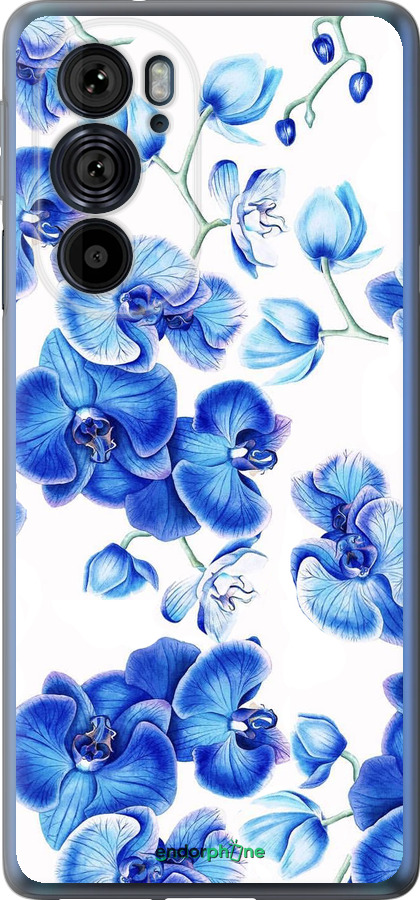 Силиконовый чехол Голубые орхидеи для Motorola Edge 30 Pro - 4406u-2826 изображение 