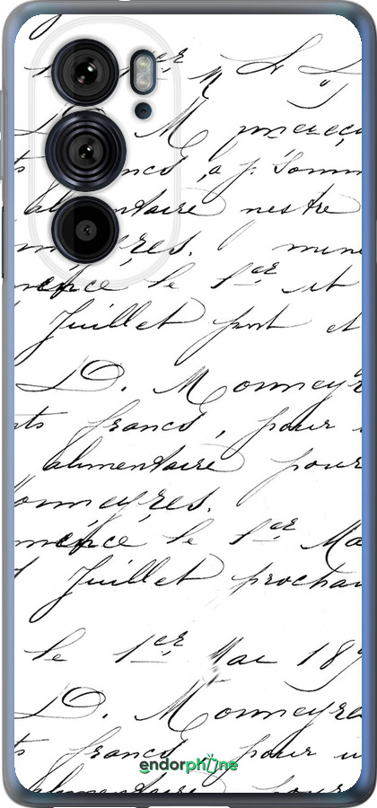 Силиконовый чехол Прописной шрифт для Motorola Edge 30 Pro - 4475u-2826 изображение 