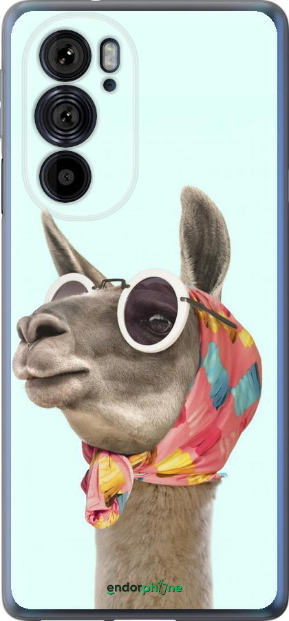 Силиконовый чехол Модная лама для Motorola Edge 30 Pro - 4479u-2826 изображение 