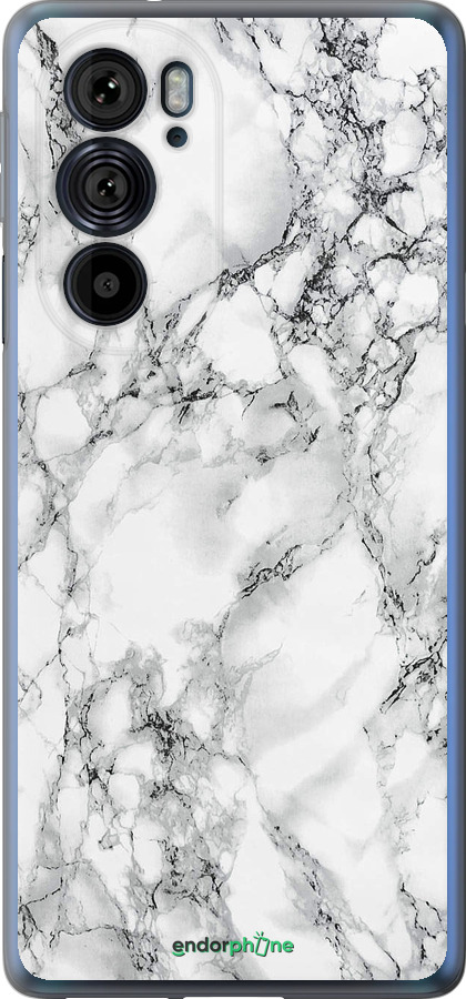Силиконовый чехол Мрамор белый для Motorola Edge 30 Pro - 4480u-2826 изображение 