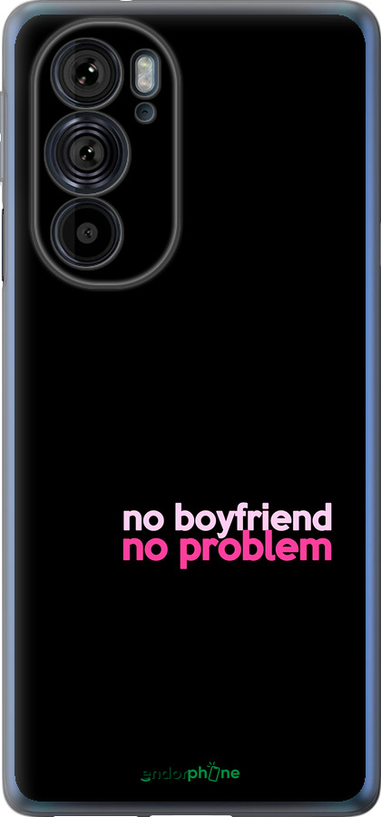 Силиконовый чехол no boyfriend no problem для Motorola Edge 30 Pro - 4549u-2826 изображение 