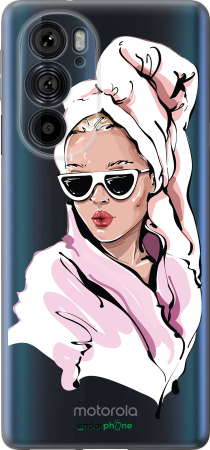Силиконовый чехол Девушка в очках 2 для Motorola Edge 30 Pro - 4714u-2826 изображение 