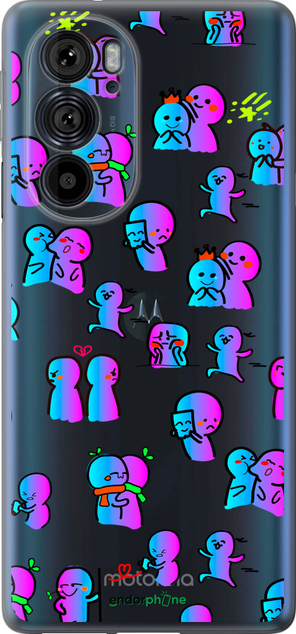 Силиконовый чехол Эмоции для Motorola Edge 30 Pro - 4736u-2826 изображение 