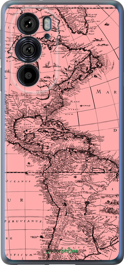 Силиконовый чехол Карта для Motorola Edge 30 Pro - 4794u-2826 изображение 