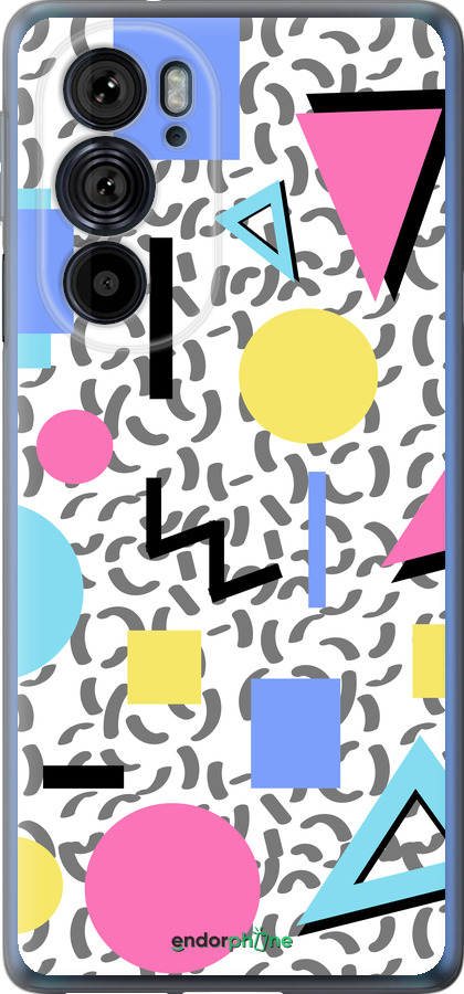 Силиконовый чехол Color shapes для Motorola Edge 30 Pro - 4893u-2826 изображение 