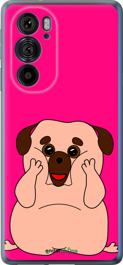 Силиконовый чехол Весёлый мопс для Motorola Edge 30 Pro - 4908u-2826 изображение 