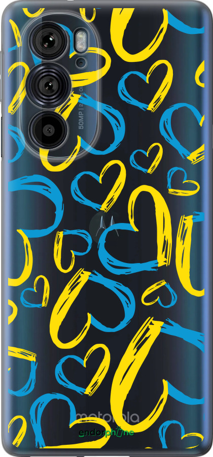 Силиконовый чехол Сердца UA для Motorola Edge 30 Pro - 5292u-2826 изображение 