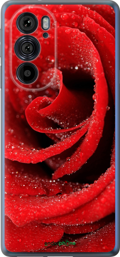 Силиконовый чехол Красная роза для Motorola Edge 30 Pro - 529u-2826 изображение 