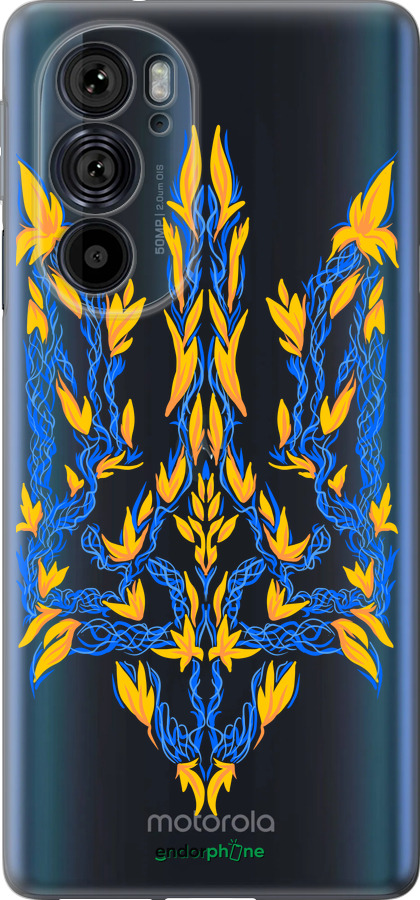 Силиконовый чехол Герб Украины v3 для Motorola Edge 30 Pro - 5313u-2826 изображение 