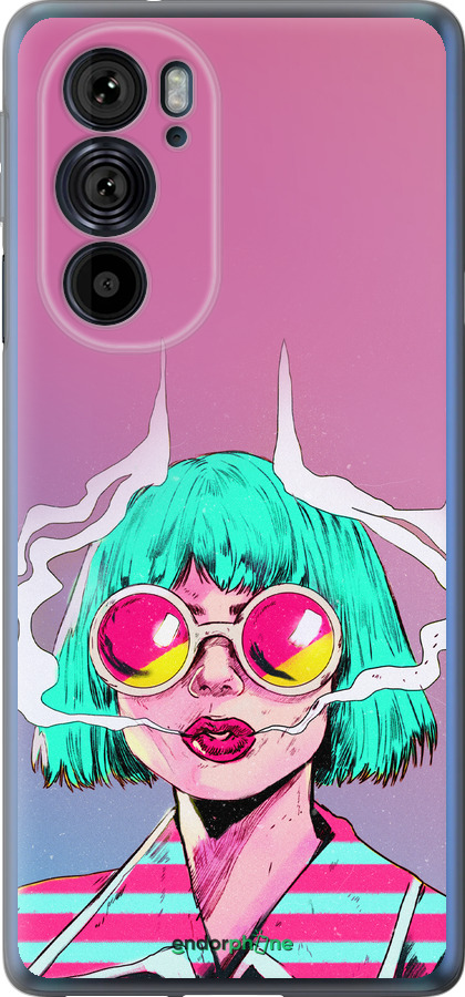 Силиконовый чехол Поп арт девушка для Motorola Edge 30 Pro - 5378u-2826 изображение 