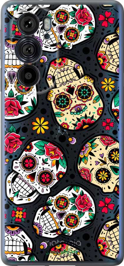 Силіконовий чехол Черепи для Motorola Edge 30 Pro - 5471u-2826 изображение 