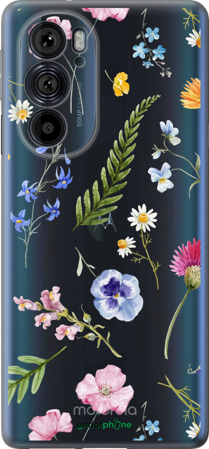 Силиконовый чехол Цветочный фон v2 для Motorola Edge 30 Pro - 5472u-2826 изображение 