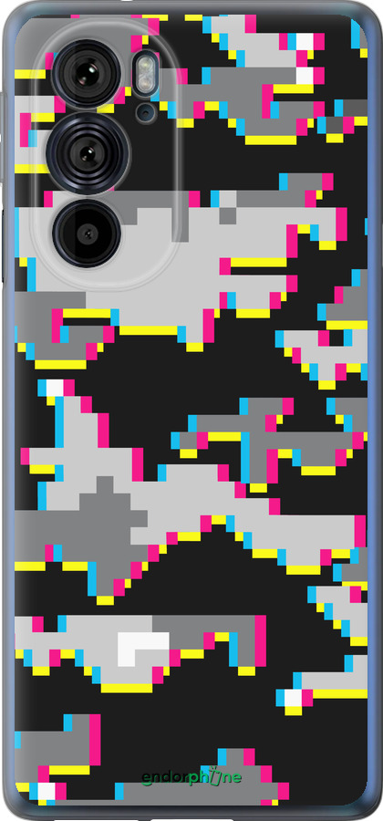 Силиконовый чехол Пиксельный камуфляж для Motorola Edge 30 Pro - 5481u-2826 изображение 