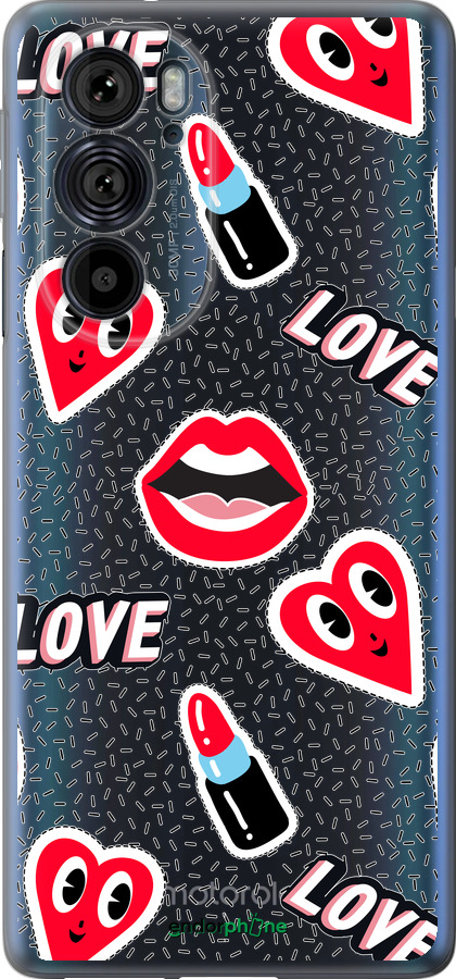 Силиконовый чехол Стикеры v3 для Motorola Edge 30 Pro - 5502u-2826 изображение 