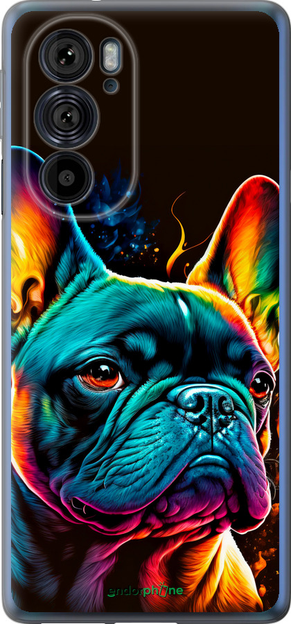 Силиконовый чехол Яркий бульдог для Motorola Edge 30 Pro - 5547u-2826 изображение 