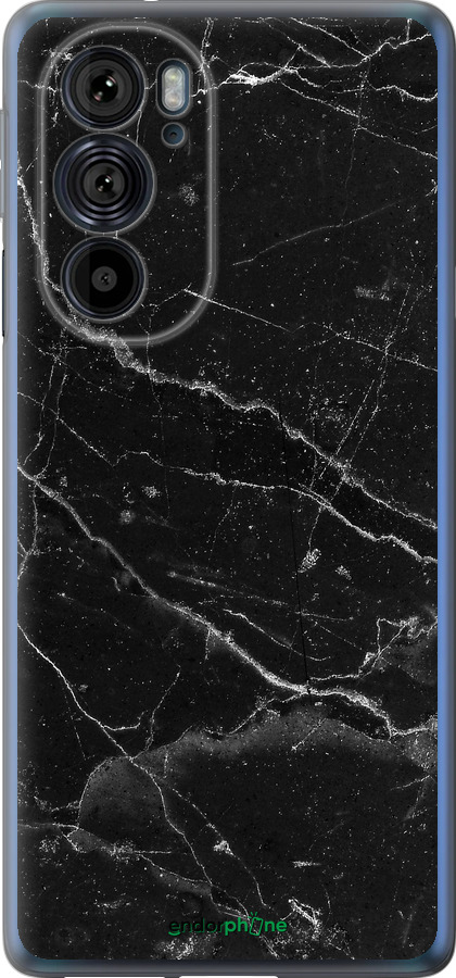 Силиконовый чехол Черный мрамор v2 для Motorola Edge 30 Pro - 5568u-2826 изображение 