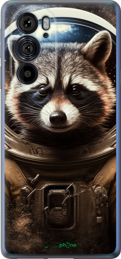 Силиконовый чехол Raccoon austronaut для Motorola Edge 30 Pro - 5581u-2826 изображение 