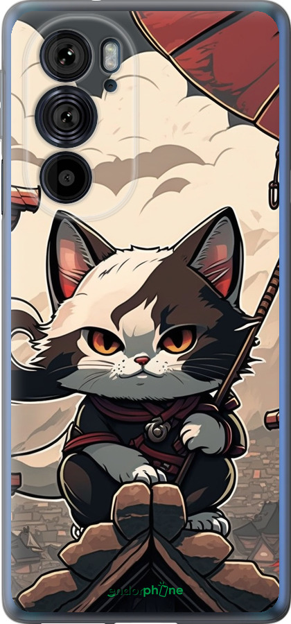 Силиконовый чехол Япония - кот на крыше для Motorola Edge 30 Pro - 5582u-2826 изображение 