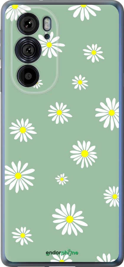 Силиконовый чехол Ромашки v4 для Motorola Edge 30 Pro - 5603u-2826 изображение 