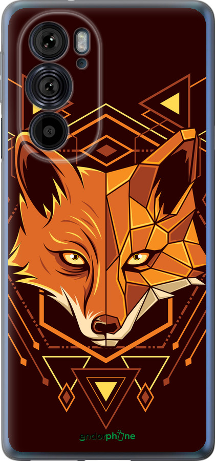 Силиконовый чехол Лиса геометрия для Motorola Edge 30 Pro - 5607u-2826 изображение 