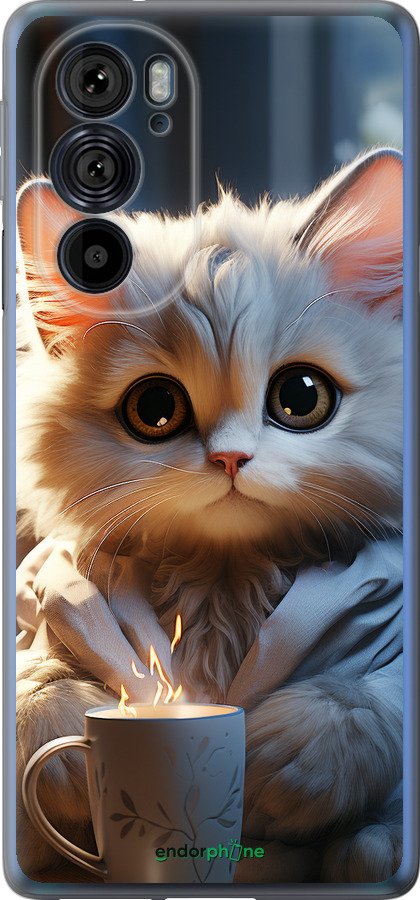 Силиконовый чехол White cat для Motorola Edge 30 Pro - 5646u-2826 изображение 