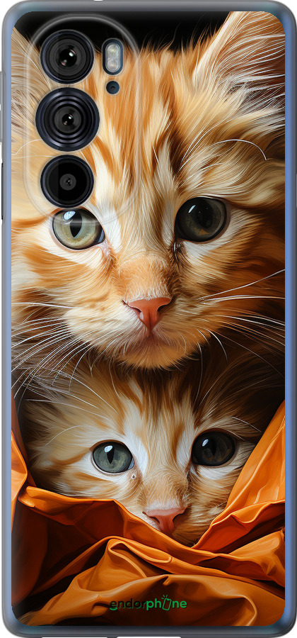 Силиконовый чехол Котики 2 для Motorola Edge 30 Pro - 5664u-2826 изображение 