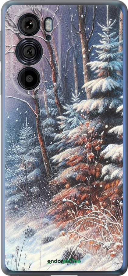 Силиконовый чехол Зимний пейзаж для Motorola Edge 30 Pro - 5814u-2826 изображение 