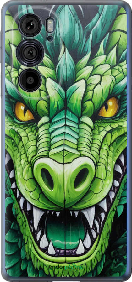 Силиконовый чехол Зелёный дракон для Motorola Edge 30 Pro - 5816u-2826 изображение 