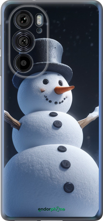 Силиконовый чехол Снеговик для Motorola Edge 30 Pro - 5826u-2826 изображение 